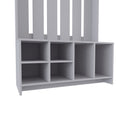 Van Hall Tree In Melamine, Open Storage Y Coat Space, Smoke Smoke Primary Living Space Minimalist,Modern Particle Board Melamine