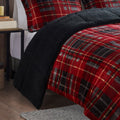 Plush To Sherpa Down Alternative Comforter Set King Multicolor Polyester