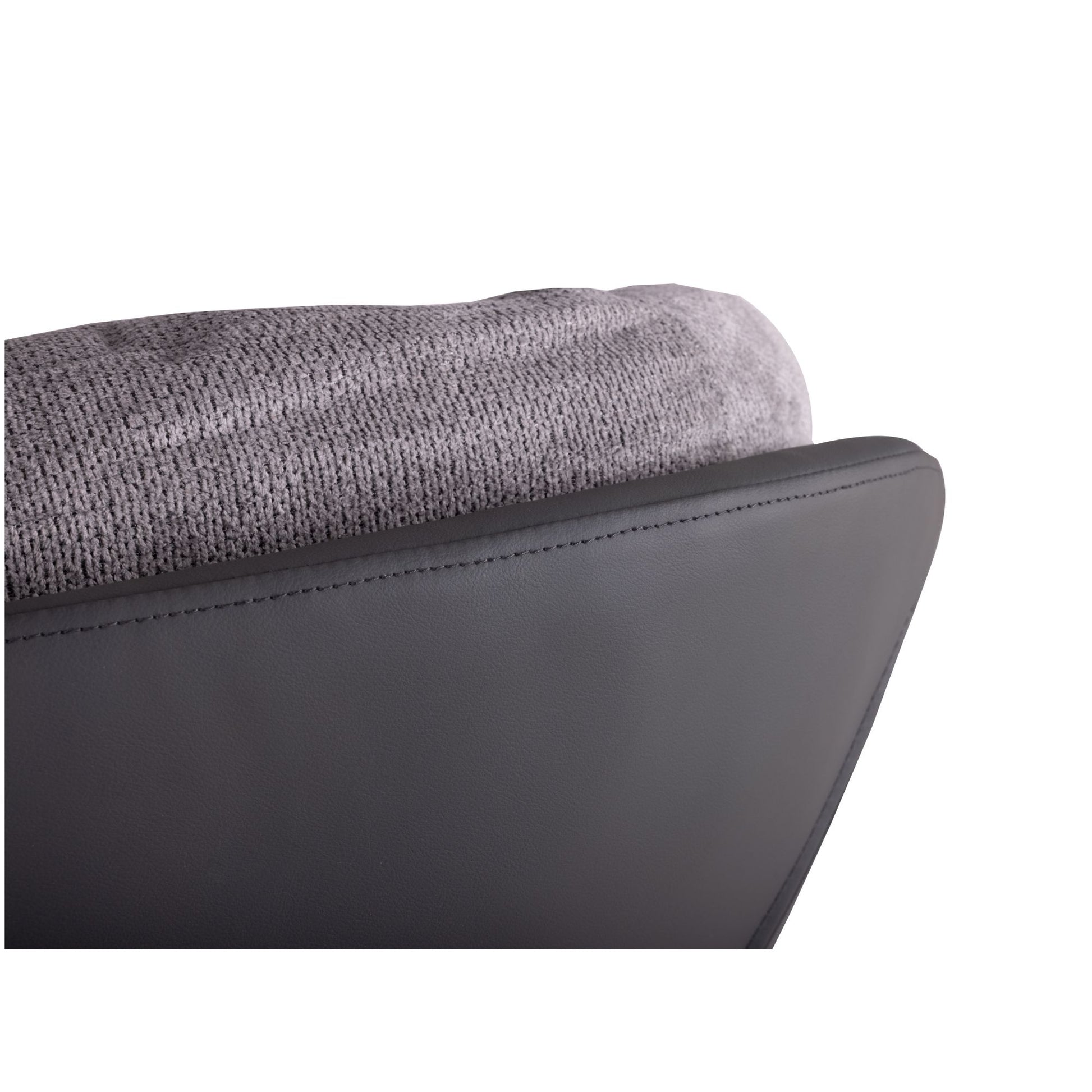 360 Swivel Accent Chair, Modern Chenille Lounge Chair With Faux Leather And Black Metal Base Frame, Comfortable Reading Chair For Small Spaces, Living Room, Bedroom, Reading Corner, Office,Light Gray Black,Light Gray Brown Primary Living Space Art