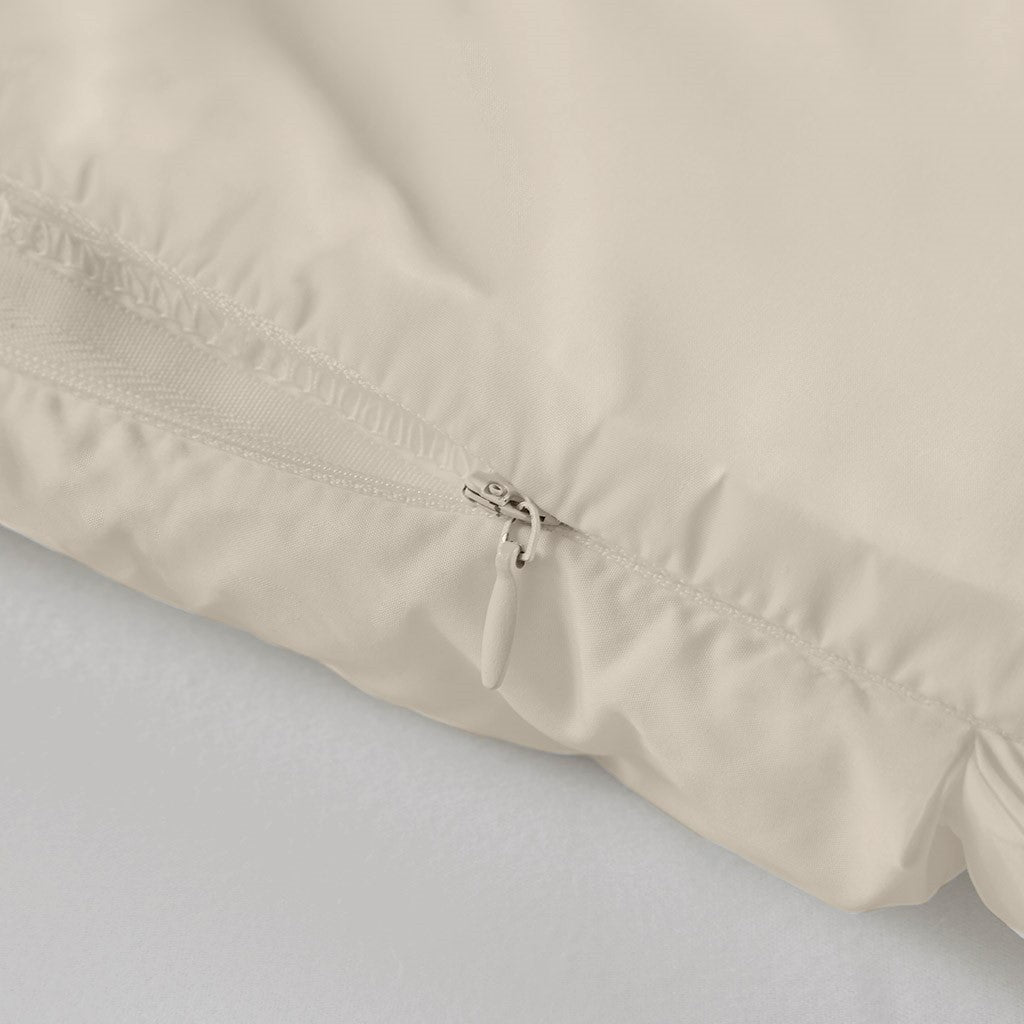 Overfilled Pillow Protector Single Piece King Size Beige Polyester