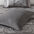 7 Piece Jacquard Comforter Set Grey Cal King California King Grey Polyester