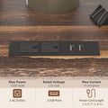 Vinsetto Mobile Printer Stand With Socket & Usb Ports, Rustic Brown Rustic Brown Particle Board