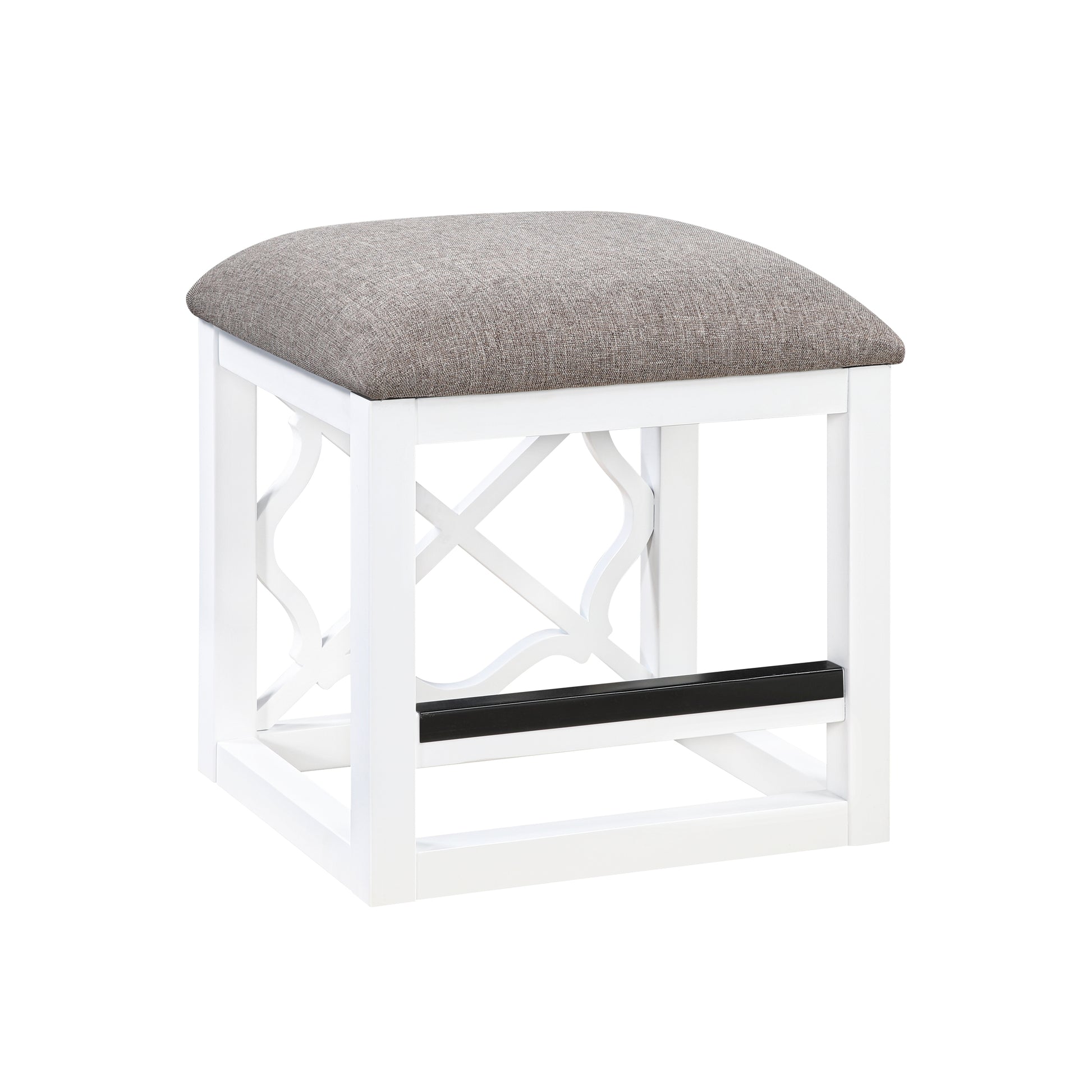 Desks And Stool Set 3Pc White Finish Rolling Desk With Casters, 2 Charging Ports Home Office Furniture White Computer Desk Primary Living Space Contemporary Desk Rectangular Wood
