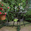 Figi Pe 27In Glass Table Brown Multi Iron