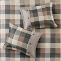 7 Piece Herringbone Comforter Set Neutral Cal King California King Neutral Polyester