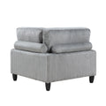 6Pc Modular Sectional Set Gray Corduroy Upholstery 3X Armless Chairs 3X Corner Seats Soft Pillows Living Room Furniture Gray Corduroy Wood Primary Living Space Contemporary,Modern Modular