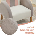 Accent Chair Sofa, Toddler Fabric With Solid Wooden Frame,Rainbow Design Multicolor Polyester Blend