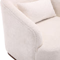 Coolmore Swivel Barrel Chair, Comfy Round Accent Sofa Chair For Living Room, 360 Degree Swivel Barrel Club Chair, Leisure Arm Chair For Nursery, Hotel, Bedroom, Office, Lounge White Boucle White Primary Living Space Foam Boucle