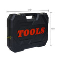 Tool Kit And Socket Wrench Set 216Pcs Basic Portable Manual Repair Tool Set For Home Use, Includes Case And Ratchet Wes And Wrenches, Suitable For Men And Women Black Carbon Steel