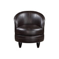 Sophia Swivel Chair Brown Dark Brown Wood