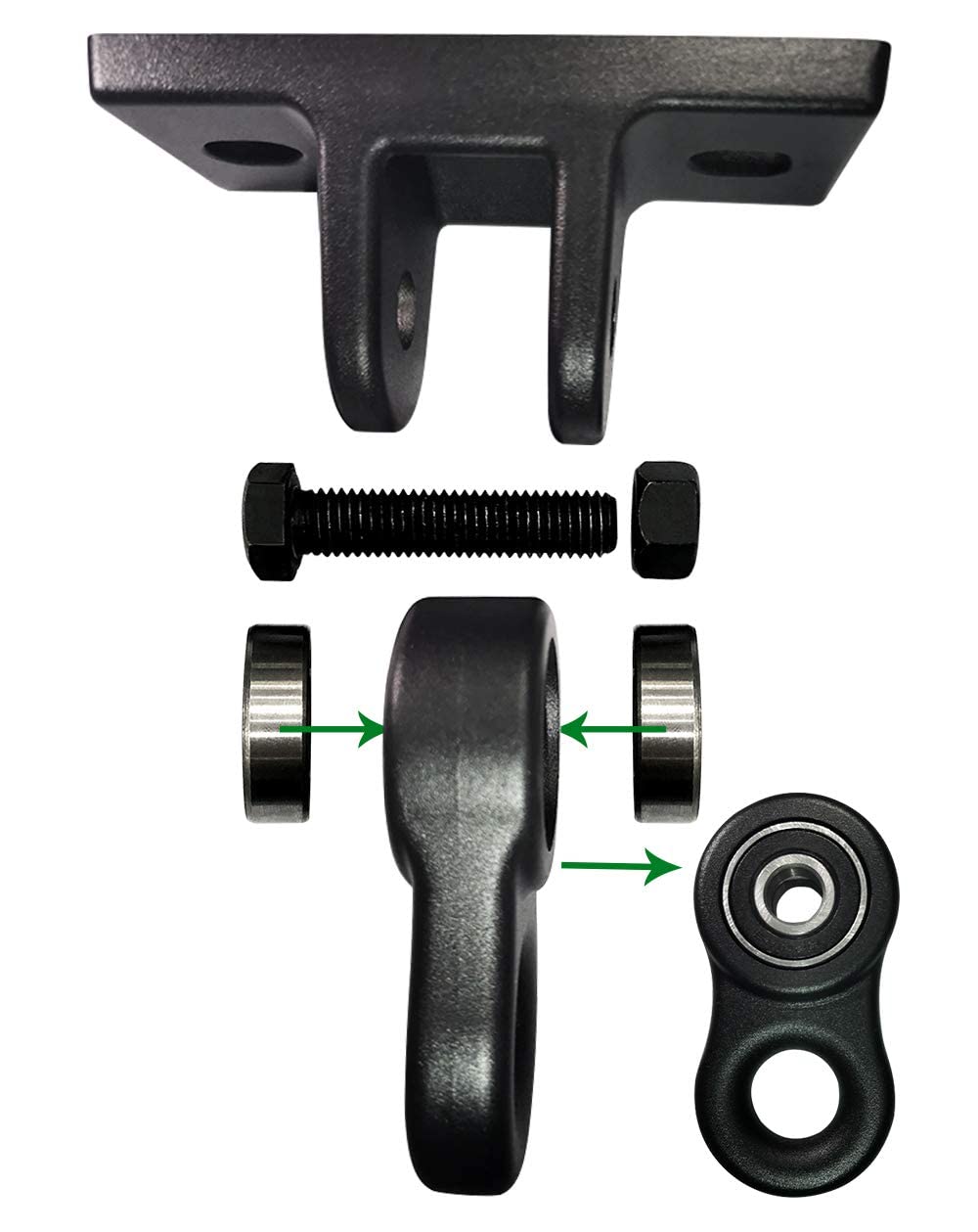 Heavy Duty Black Swing Hangers Screws Bolts Included Over 5000 Lb Capacity Playground Porch Yoga Seat Trapeze Wooden Sets Indoor Outdoor 2 Pack Black Aluminum