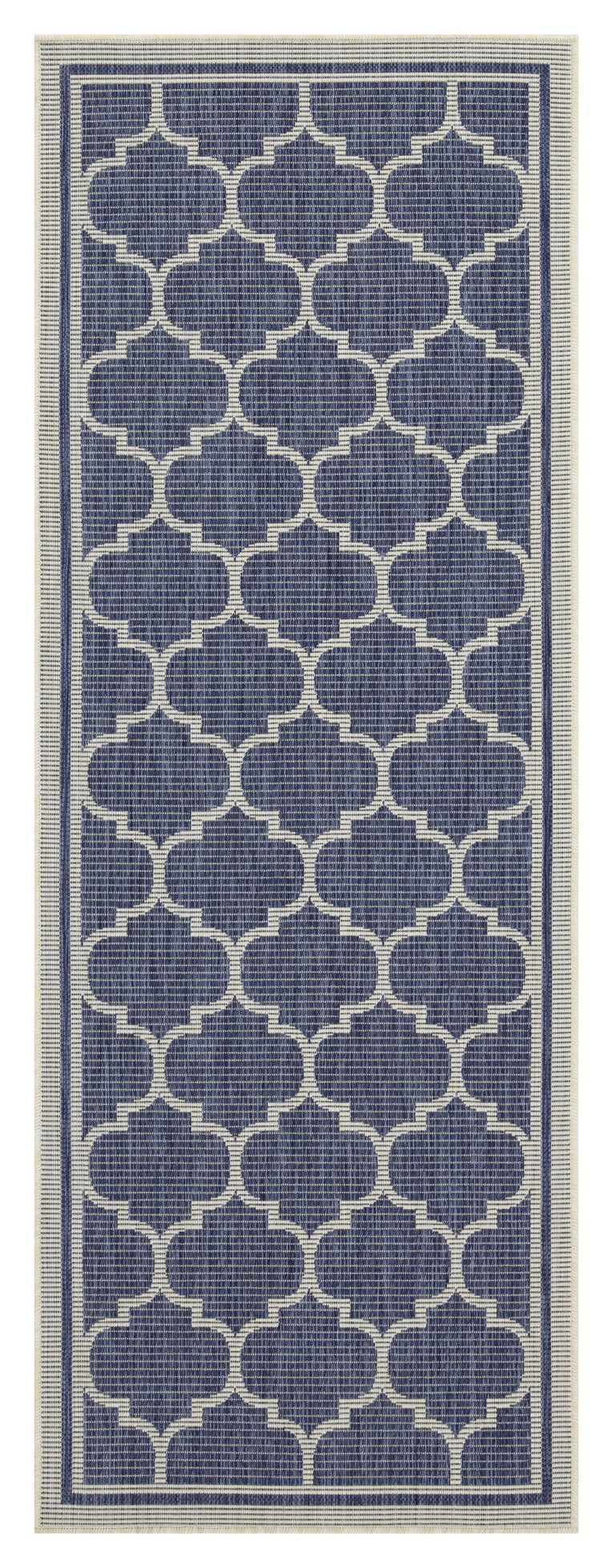 Sunshine Gc Har2004 Blue 5 Ft. 3 In. X 7 Ft. 3 In. Indoor Outdoor Area Rug Blue Polyester Polypropylene