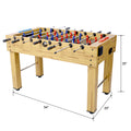 54 Inch Hurricane Foosball Table For Family Game Rooms With Light Cherry Finish, Analog Scoring And Free Accessories Brown Mdf Steel