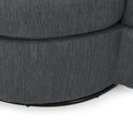 Swivel Club Chair Charcoal Fabric