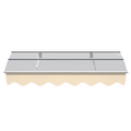 Da5934C Series Door Window Awning Canopy Made Of 0.137Inch Thick Crystal Solid Polycarbonate Sheet And Aluminum Alloy With Valance In Size Of 59