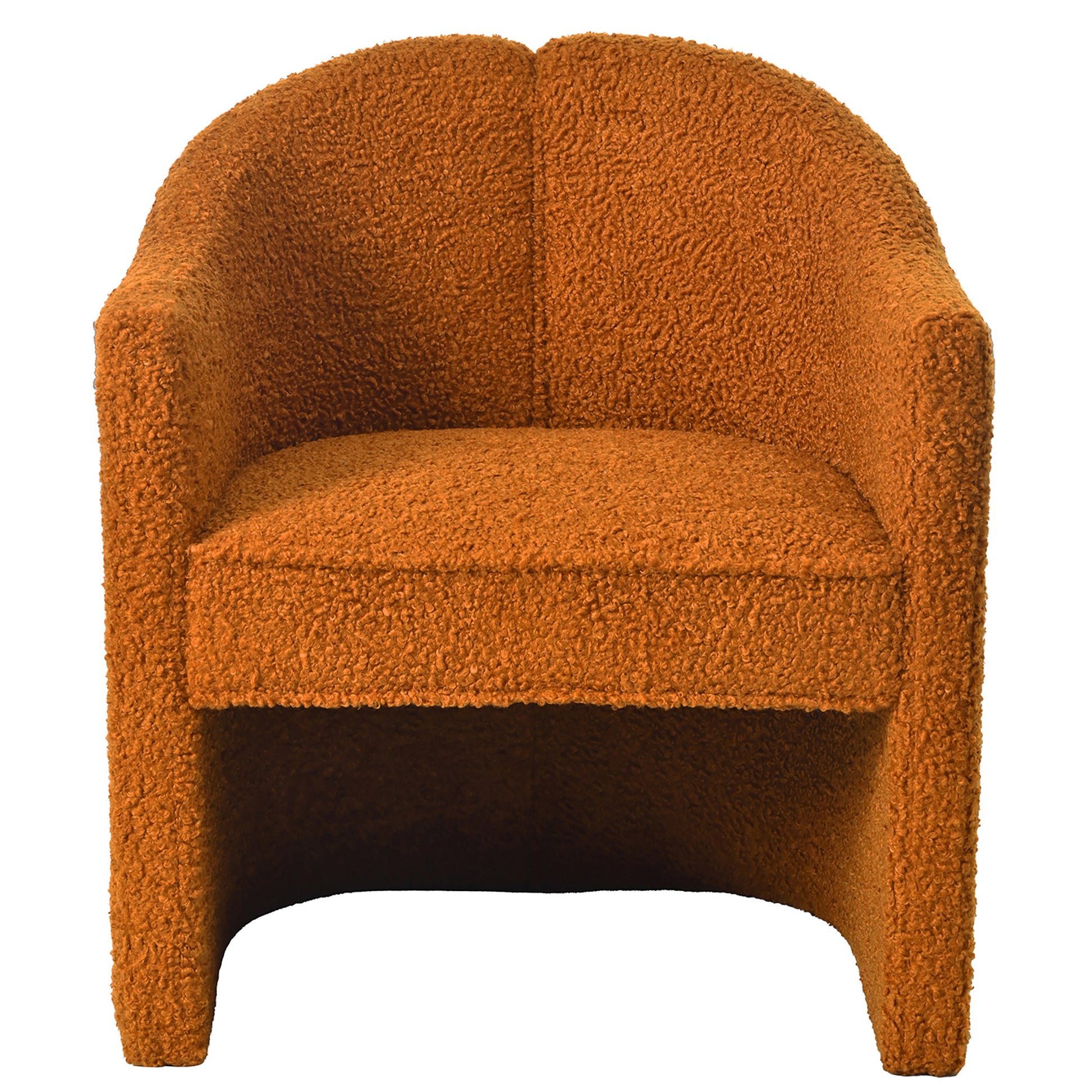 Mirod Stylish Curved Design, Comforting Embrace, Versatile Aesthetic, Dual Purpose Decorative Accent Chair, For Living Room,Bedroom And Study Caramel Boucle