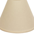 Deep Cone Hardback Lampshade With Washer Fitter, Beige Color Fabric Lampshade For Table Lamps, Natural Linen, 6