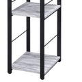 Vadna Antique White & Black Finish Writing Desk Antique White,Black Metal,Synthetic Wood