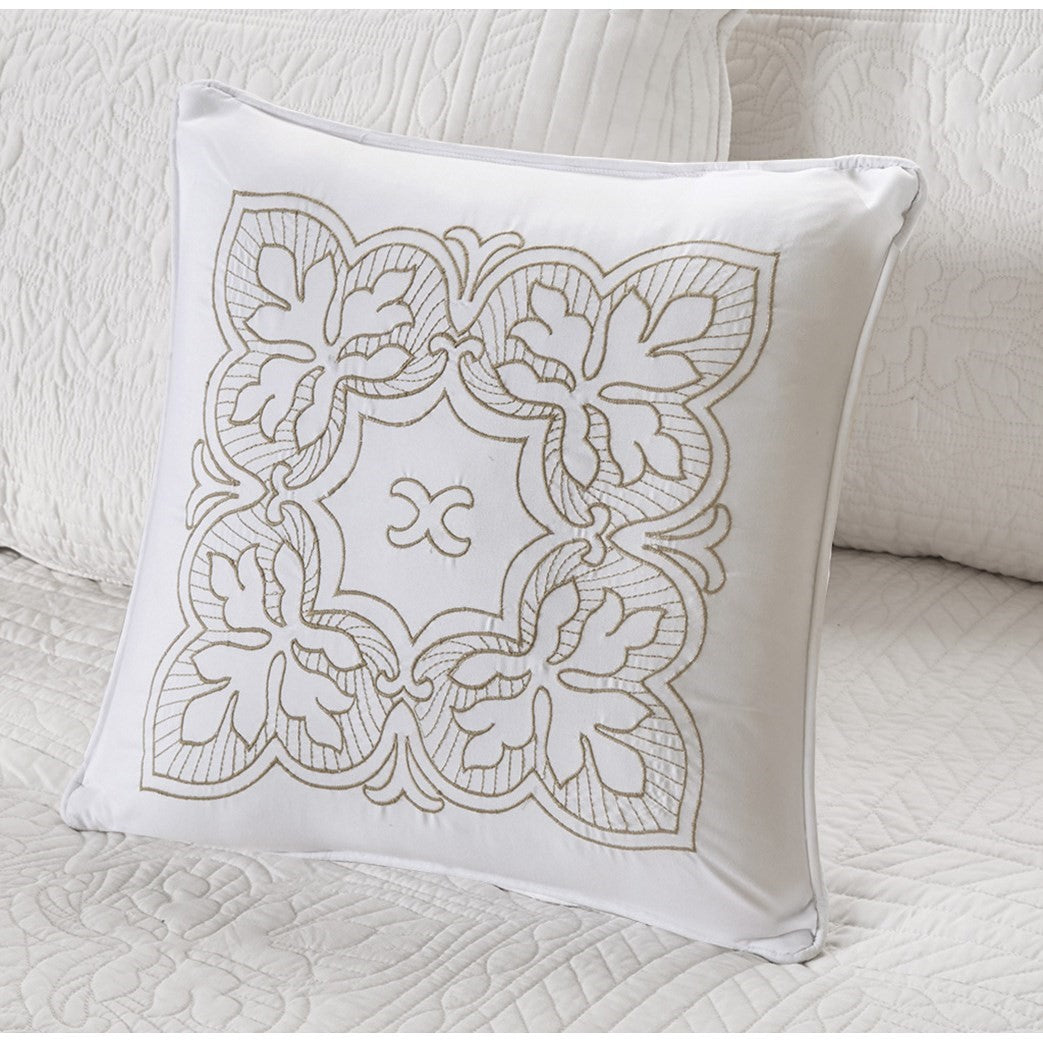 6 Piece Reversible Soped Edge Daybed Cover Set White Daybed White Polyester