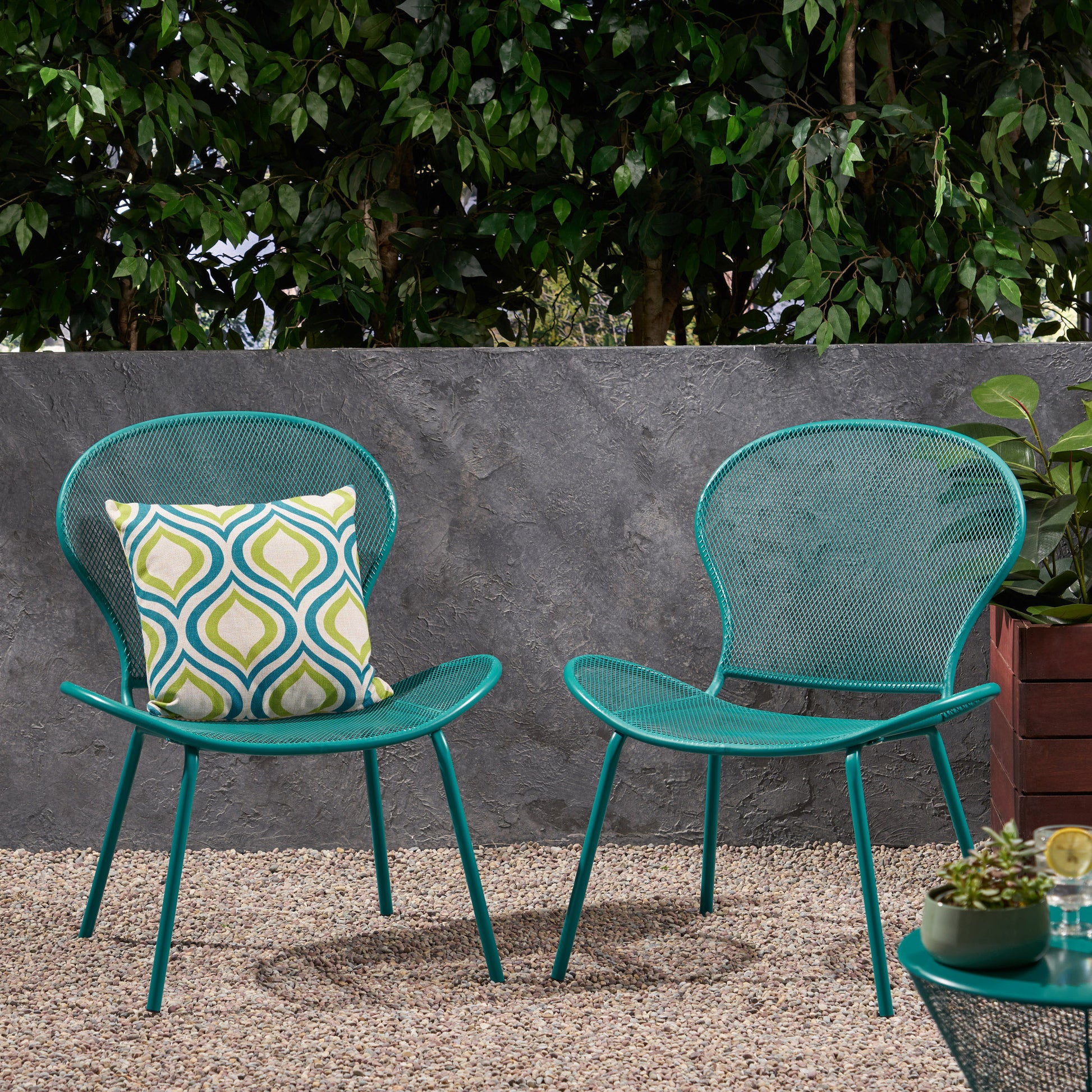 Nevada Chair Mp2 Set Of 2 Teal Iron