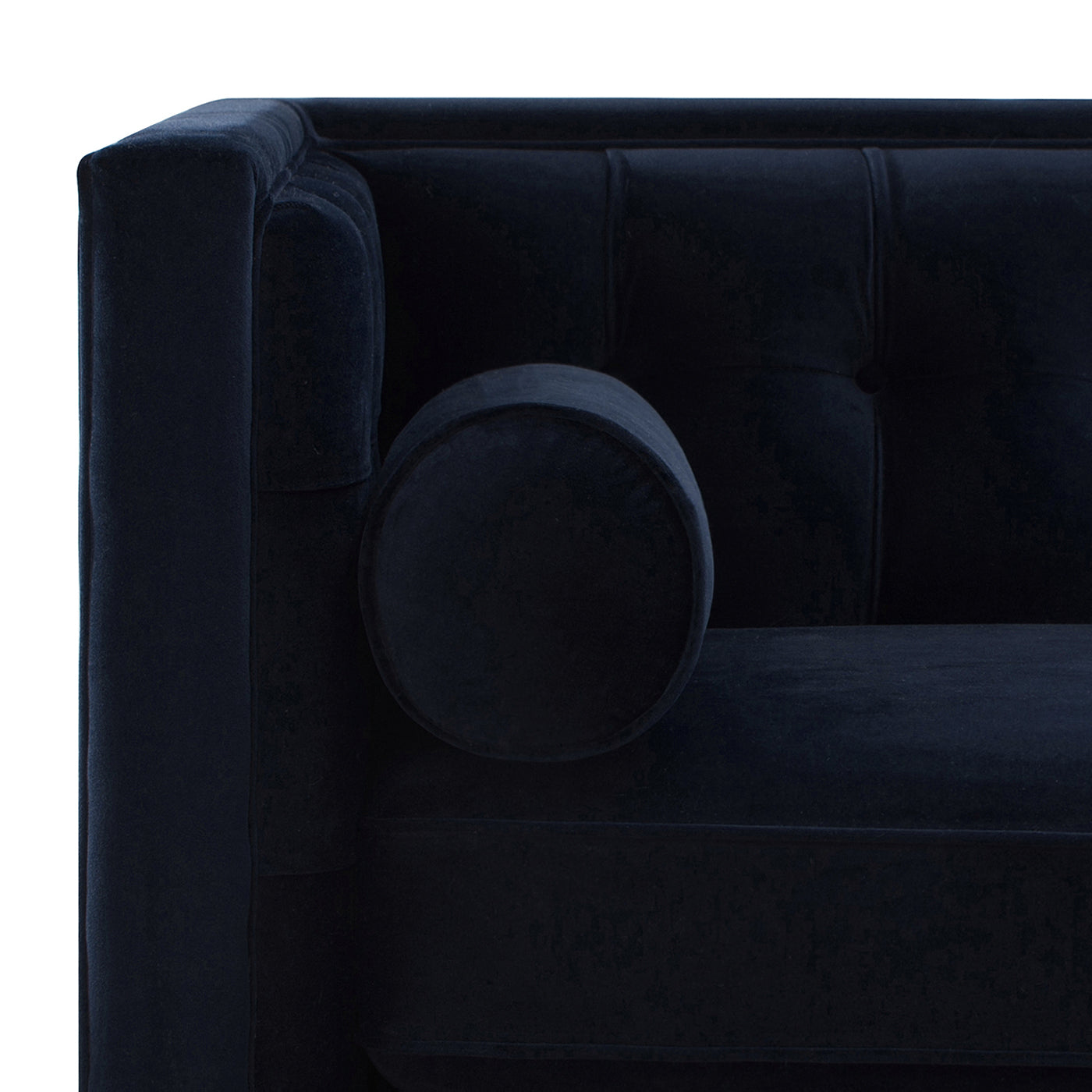 Jack 84" Modern Tuxedo Tufted Sofa, Dark Navy Blue Performance Velvet Dark Navy Foam Velvet 3 Seat