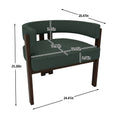 Coolmore Modern Accent Chair Teddy Upholstered Armchair With Open Back 3 Legs Barrel Dining Chair Comfy Side Chair For Living Room Bedroom Dining Room Set Of 2 Emerald Emerald Primary Living Space