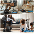 Under Desk Elliptical Machine Compact & Quiet Mini Pedal Exerciser With Adjustable Speed, Led Display, Portable Fitness Solution For Home Or Office Workouts Black Abs