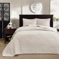 Reversible Bedspread Set Cream Full Cream Cotton