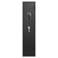3 4 Safe For Rifles And Pistols,Quick Access Fingerprint Safe,High Security Metal Rifle Safe Locker With Removable Shelf And 2 Adjustable Slots Black Steel