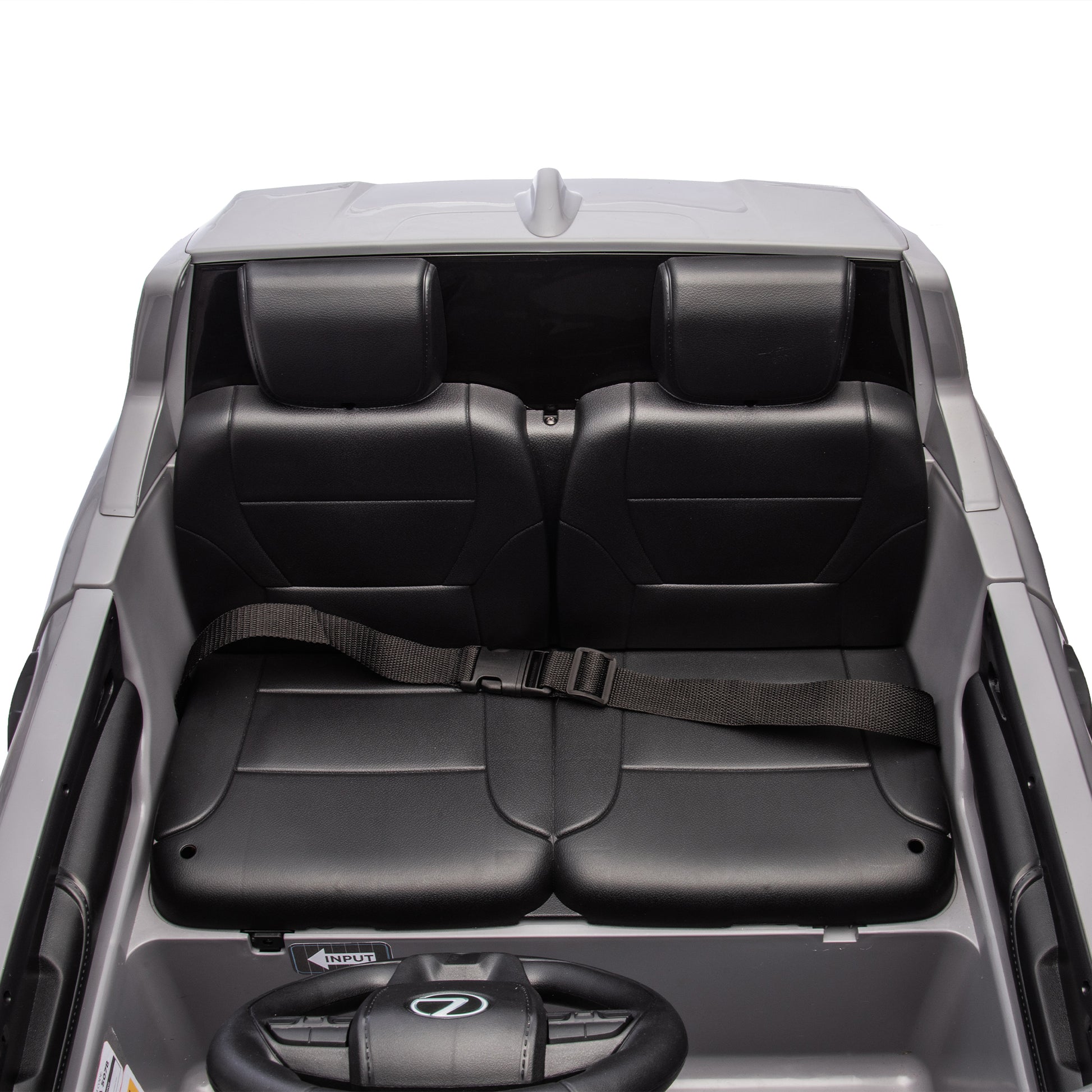 Licensed Lexus Lx600 24V Two Seater Kids Ride On Car W Parents Control,Seat Width 20 Inches,2Wd,Four Wheel Suspension,Bluetooth,Mp3,Music,Adjustable Volume,Power Display,Speeds 1.86 3.11Mph For Kids. Gray Polypropylene