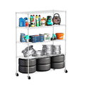 Warehouse, Supermarket, Kitchen, And Other 5 Layer Heavy Duty Adjustable Shelves With Wheels And Adjustable Feet, Each Metal Frame Bearing 300 Pounds. 59.45