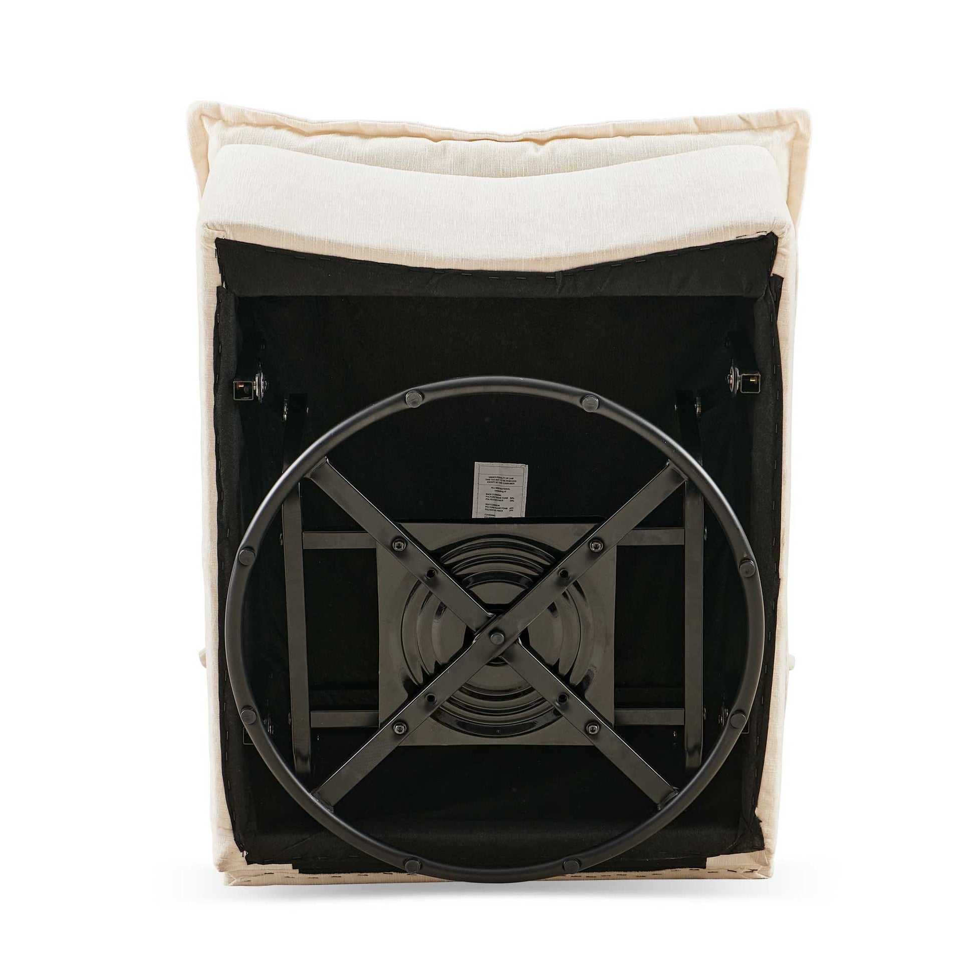 Detachable Off White Chenille Single 360 Swivel Rocking Rocker,360 Swivel Sofa Chair & Single Sofa Lounge, Comfortable Seating For Living Room & Bedroom,Off White Sofa 1Pc Off White Primary Living Space Modern Foam Chenille