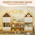 Versatile Children'S Bookshelf With House Shaped Design, Multi Functional Storage For Books And Toys, Adjustable Placement, Durable Kids Organizer For Playroom Or Bedroom Easy Assembly & Safe For