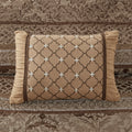 5 Piece Reversible Jacquard Bedspread Set Brown Gold King King Brown Gold Microfiber