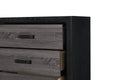 Soluto Grey And Black Chest Black Gray Rubber Wood
