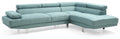 Riveredge G453 Sc Sectional Without Ottoman Teal Teal Foam Fabric 3 Seat