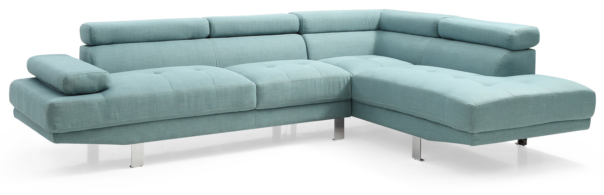 Riveredge G453 Sc Sectional Without Ottoman Teal Teal Foam Fabric 3 Seat