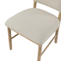 Natural Finish Dining Side Chairs Set Of 2, Beige Fabric Upholstered Seat Back Classic Luxury Dining Room Furniture Beige Dining Room Classic Set Of 2 Wood