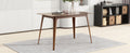 Dining Table Solid Wood Legs, Walnut Same Sku: N759S888001T Walnut Mdf,Rubber Wood