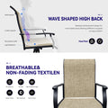 Swivel Dining Chairs Set Of 2, Outdoor Swiveltextilene Patio Chairs Lawn Chairs For Front Porch Backyard Deck No Rocker & Glider Black Brown Weather Resistant Frame Water Resistant Cushion Garden &