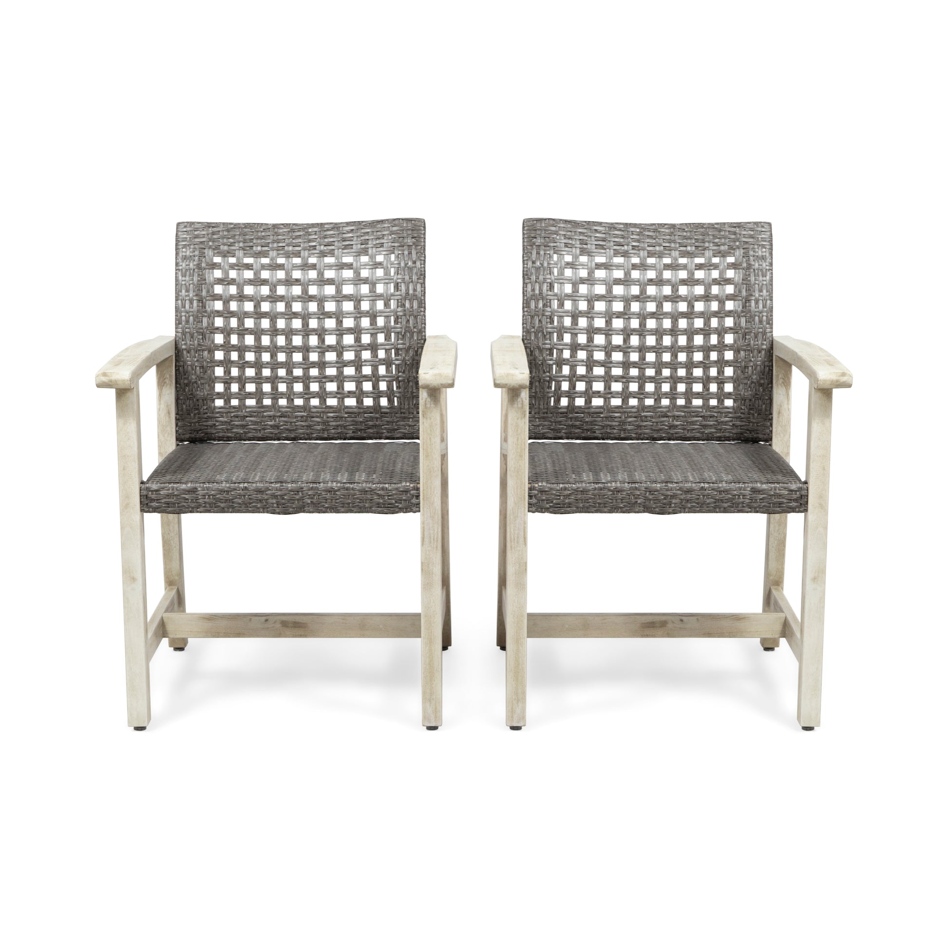 Hampton Wood And Wicker Dining Chair Set Of 2 Black Grey Velvet