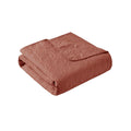 3 Piece Reversible Quilt Set Clay Red King Cal King Red Polyester
