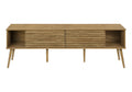 Tv Stand, 72 Inch, Media Entertainment Center, Storage Cabinet, Console, Storage Shelves, Bedroom, Living Room, Walnut Laminate, Contemporary, Modern Walnut 80 89 Inches Particle Board