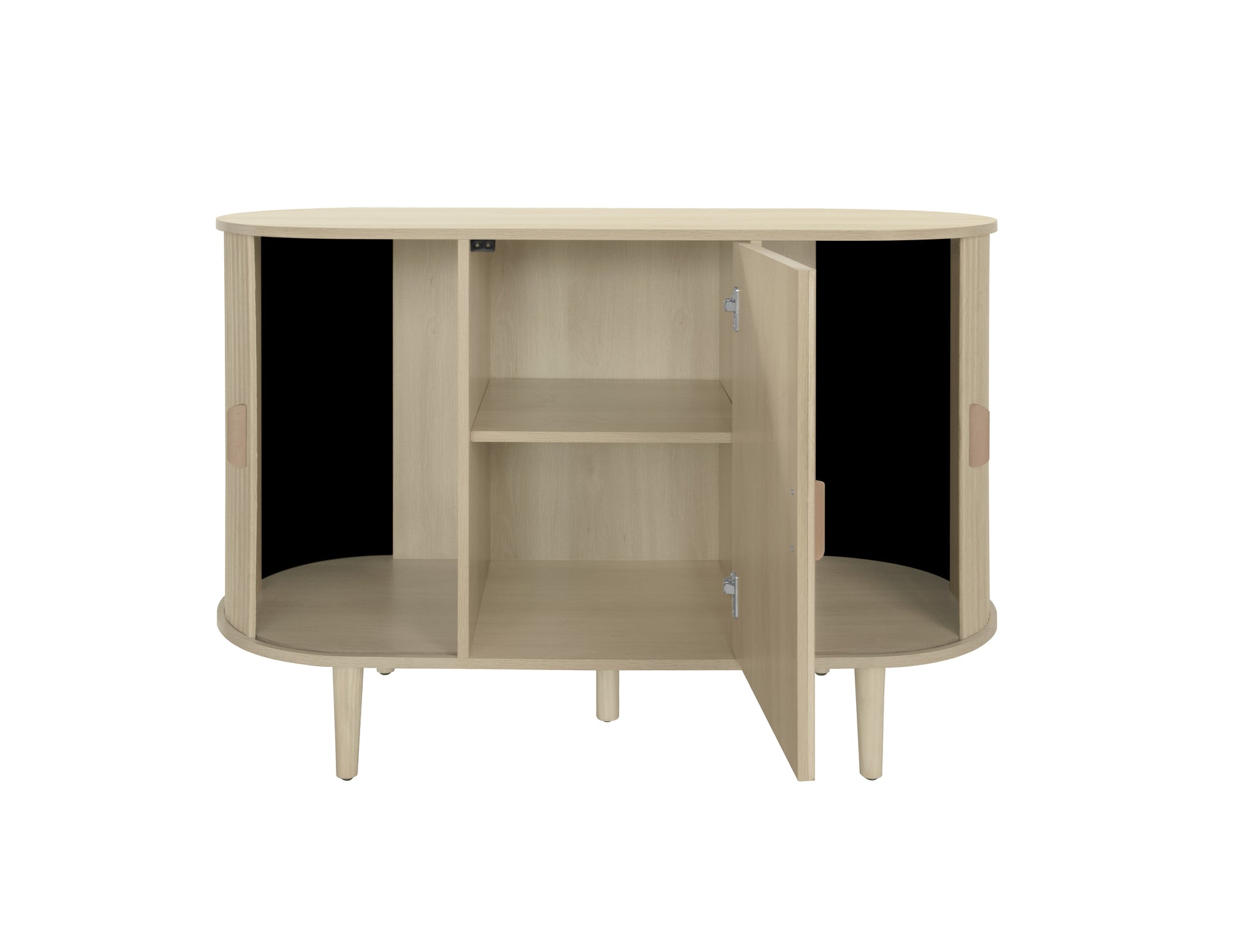 3 Door Buffet Cabinet,Large Storage Accent Cabniet With 3 Door,Sideboard Cabniet For Living Room, Entryway, Hallway, Office Kitchen And Dining Room Freestanding 3 4 Spaces Natural Sliding Doors Modern Mdf