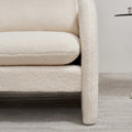 Modern Sherpa Upholstered Accent Chair, Comfortable Living Room Armchair, Lounge Chair For Bedroom, And Office Stylish And Ergonomic Design Beige Foam Sherpa