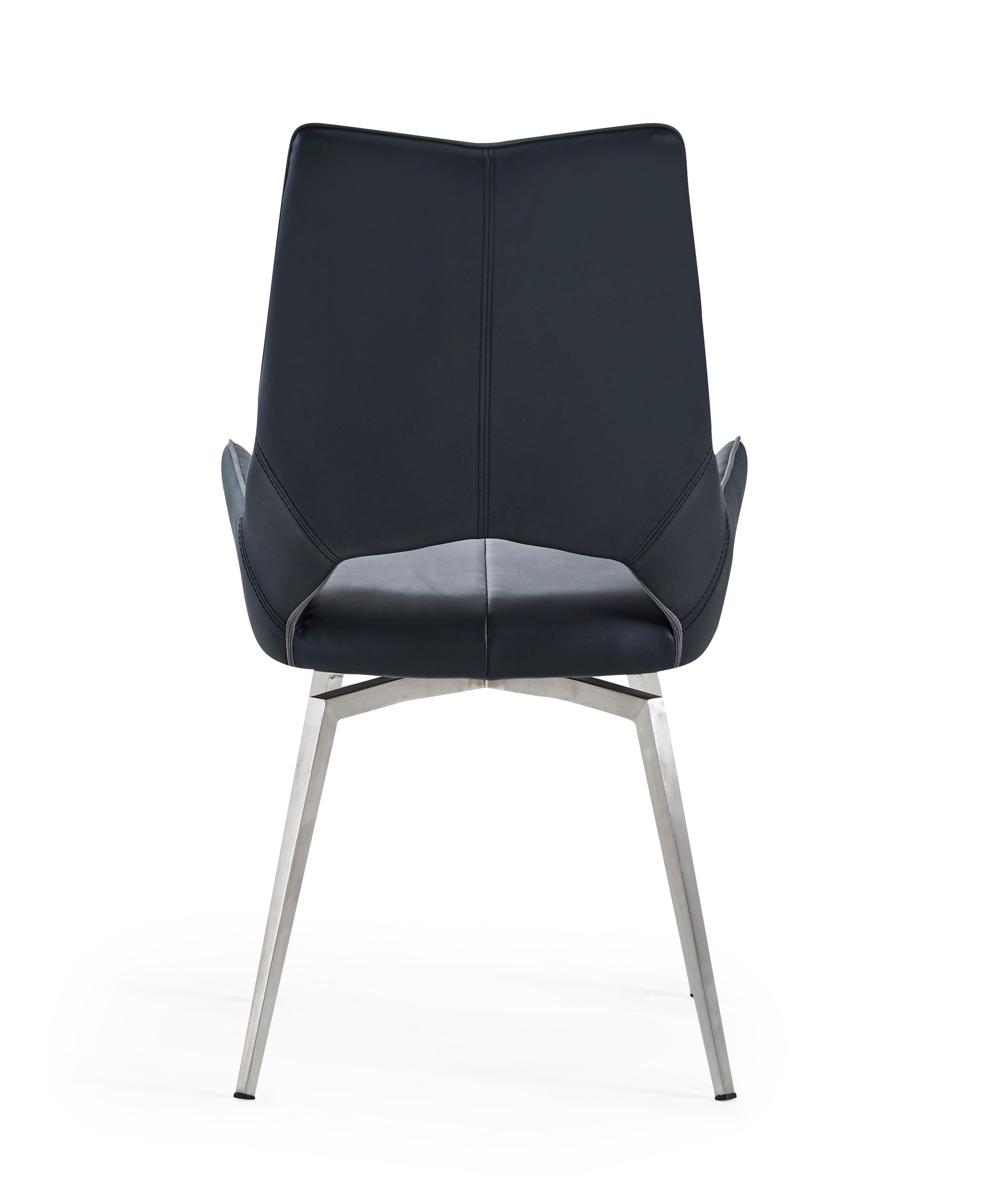Jack Swivel Black Dining Chair Kit Of 2 Solid Dining Room Rubberwood Solid Back Set Of 2 Polyurethane Black Foam Wipe Clean Rectangular Casual Side Chair Metal & Wood Stainless Steel