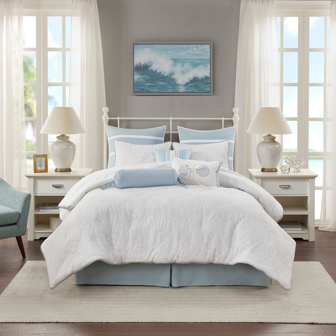 Comforter Set White Queen Queen White Cotton