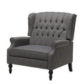 One And Half Seater Recliner Charcoal Fabric