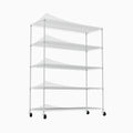 5 Tier Heavy Duty Adjustable Shelving And Racking, 300 Lbs. Per Wire Shelf, With Wheels And Shelf Liners, For Warehouses, Supermarkets, Kitchens, Etc. 59.45