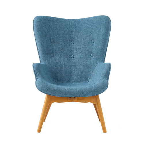 Contour Chair Set Blue Fabric